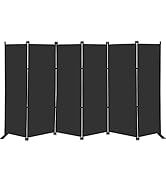 MAYOLIAH 6 Panel Folding Privacy Screen 9ft Wide, 6ft Tall Partition Room Divider Portable Office...