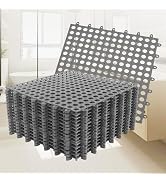 16Pack Drainage Interlocking Floor Mats,11.8" x 11.8" Non-Slip Shower Bathroom Pool Tiles for Flo...