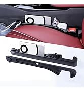 2 Pack Upgrade TPU Universal Dual Car Seat Gap Filler with Hooks, 4 in 1 Black Car Gap Plug Seat ...