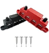 Young Dance Universal 4 Post 5/16" Power Distribution Block, (M8) Marine Busbar, 250 Amp Rating, ...