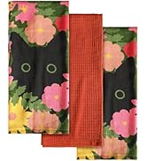 Miss Adola 3pcs Cotton Kitchen Towels - 270 GSM 16x25 Inch Terry Cloths Reusable Dish Cloths for ...