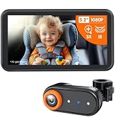 LUCKVIEW Baby Car Camera 3X Zoom Backseat Camera Monitor | 1080P Display & Auto IR Night Vision, ...