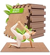bemaxx Gym Mats Set - 18 pcs EVA Interlocking Foam Floor Tiles (12.6"x12.6"x0.4") 18sqft Protecti...