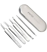 Blackhead Remover Kit - FEITA Blackhead Tweezers Removal Tool Kit Set - Acne Tweezers Pimple Come...