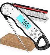 GDEALER Meat Thermometer Digital Instant Read Food Thermometer Waterproof Ultra-Fast for Grill Co...