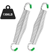 PMIIO 2 PCS Porch Swing Springs Hammock Chair Spring Hold up to 1300lbs Heavy-Duty Chrome Springs...