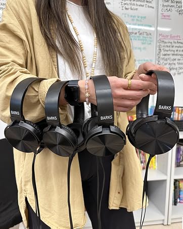 Class Set of Barks Classroom Headphones - Bulk Headphones for Schools K-12