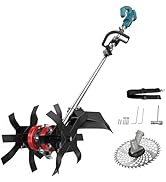 Cordless 2-in-1 Tiller Cultivator & Weed Wacker Compatible with Makita 18V Battery (Tool Only), 5...