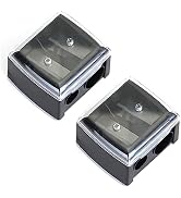 2pcs Black Eyeliner Sharpener Makeup Pencil Sharpener Pencil Sharpeners Dual Holes Eye Pencil Sha...
