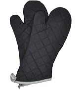 Nouvelle Legende Flame Retardant Kitchen and BBQ Heavy Duty Burn Protection Quilted Mitt, 17 Inch...