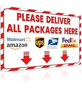 ALKB Please Deliver All Packages Here Arrows Delivery Sign for Packages - Delivery Instructions f...