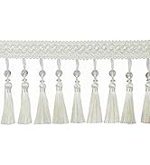 Fenghuangwu 6.5 Yard Beads Tassel Handmade Fringe Trim Ribbon Trimming, 11Cm/4.3Inch Diameter Han...