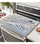 HOMETITUTE Floral Dish Drying Mats Stove Top Covers Pad 28 x 20 inches Kitchen Decor Kitchen for ...
