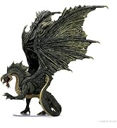 D&D: Icons of The Realms Premium Figure: Adult Black Dragon | WizKids Figure