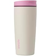 Owala SmoothSip Slider Insulated Stainless Steel Coffee Tumbler, Reusable Iced Coffee Cup, Hot Co...