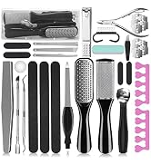 Pedicure Kit, 36 in 1 Foot Care Tools Stainless Steel Foot Rasp Dead Skin Remover for Home & Travel…