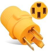 MECMO 3 Prong 30A Dryer to EV Charger, NEMA 10-30P to 14-50R Tesla EV Adapter for Electronic Vehi...
