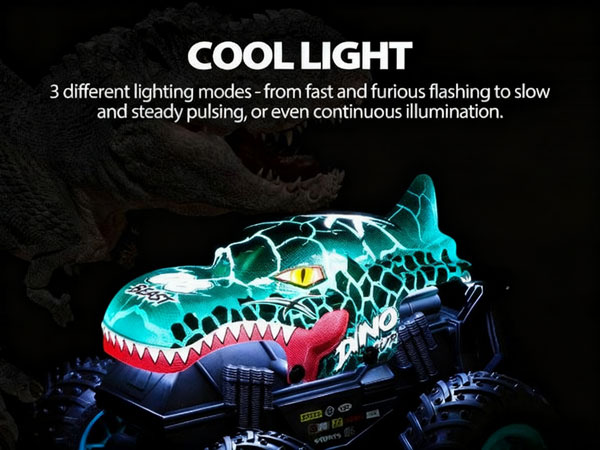 rc dinosaur monster truck with cool light