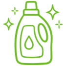 A laundry bottle with fresh scent bursts