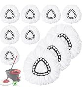 10 Pack Spin Mop Replacement Heads, Mop Replace Head Easywring 1-Tank System, Mop Head Replacemen...