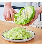 Green Cabbage Shredder, Stainless Steel Fruit Vegetable Potato Peeler Cabbage Graters Kitchen Mus...