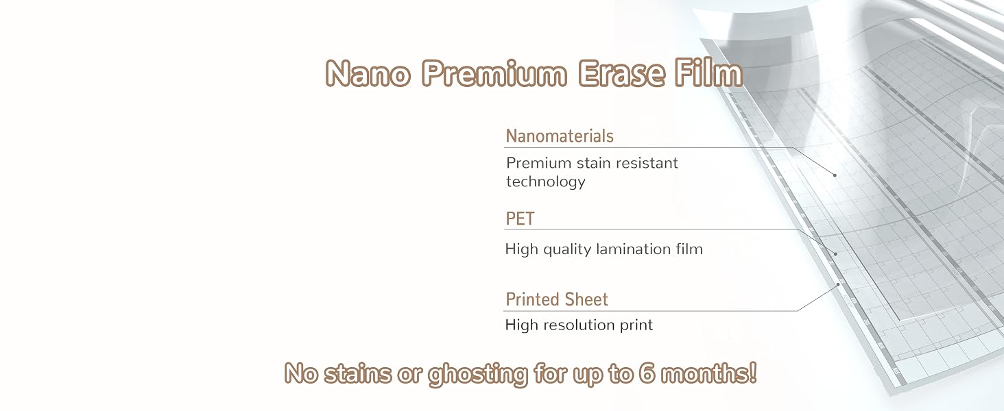NANO premium erase film used and high quality printing ensures the quality and wonderful experience!