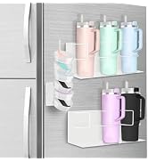 Magnetic Cup Holder for Fridge, Water Bottle Organizer for Cabinet Magnetic Cup Holder Heavy Duty...