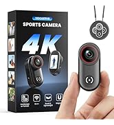 VIDCASTIVE 4K Mini Body Camera Wearable POV Action Cam with 1.47" Screen, 150-Min Battery, Magnet...