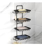Moforoco Soap Dish Holder for Shower Wall, No Drilling, 304 Rustproof Stainless Steel, Soap Bar H...