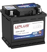 UPLUS BCI Group 140R Car Battery, AGM-L50-UP Maintenance Free 12V 50Ah Premium AGM Batteries H4 L...