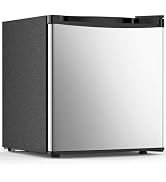 Electactic 1.7 Cu.ft Mini Fridge with Freezer, Compact Refrigerator, Single Reversible Door, Ultr...