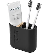 rejomiik Toothbrush Holders Resin Bamboo Tooth Brushing Holder for Bathroom Countertop, Tooth Bru...