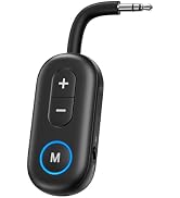 JXTZ Bluetooth 5.3 Transmitter Receiver, 2 in 1 Wireless Audio Adapter for TV, Headphone, Speaker...