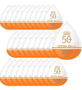 30 Pcs Travel Size Sunscreen SPF 50+, Mini Sunscreen Lotion for Face & Body, Mini Sunscreen Bulk ...