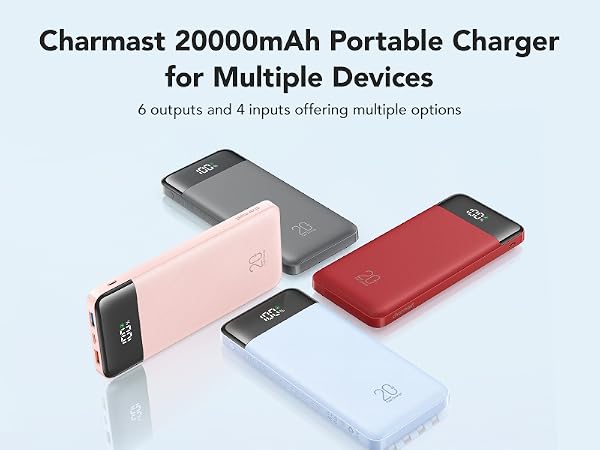 20000mAh Portable Charger whit Built-in 4 Cables