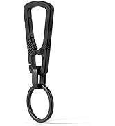 KeyUnity Titanium Carabiner Keychain Clip, Quick Release EDC Key Holder Organizer with Key Ring
