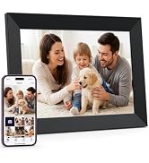 8” WiFi Digital Picture Frame – HD Touchscreen, 16GB Storage, MicroSD/USB-C, Auto-Rotate, App Sha...