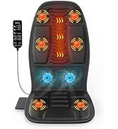 Massage Seat Cushion with Heat, Cooling Back Massager for Chair, Chair Massager for Full Body Mas...