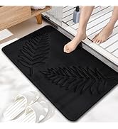 voofly Bathroom Rug 32 x 20inch, Non Slip Bath Mat, Soft Black Memory Foam Bath Mat Water Absorbe...