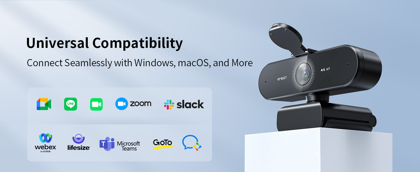 Unmatched Compatibility EMEET NOVA 4K Webcam