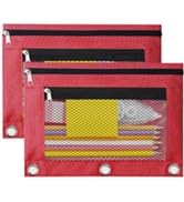 TOPWOOZU Pencil Pouch 3 Ring