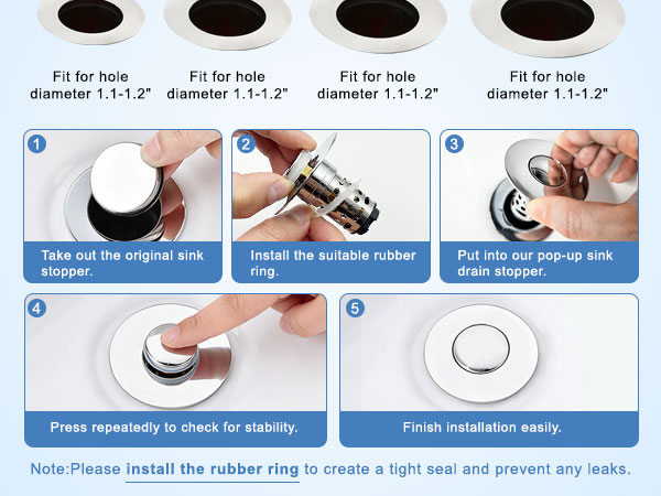 3 in 1 bathroom sink drain strainer