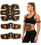 PU Leather Hydrogel Body Toning Belt, 10 Modes 39 Adjustable Levels Portable Body Shaping Trainer...