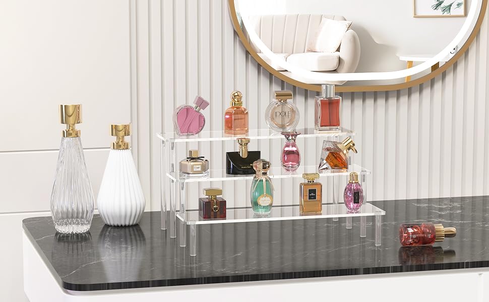 Acrylic Risers Display Stands Organizer Clear Riser Shelf