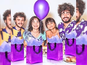Purple gift bags