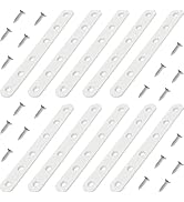 AxleCore Heavy-Duty Furniture Repair Brackets, 10 PCS 6 inch White Stainless Steel Repair Plates ...