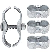 VIVIDA Dog Kennel Clamps 1-5/8", Galvanized Chain Link Fence Panel Clamps, for 1-5/8" OD Pipe, wi...