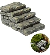 Miniature Resin Bridge Stair Stone Straight Bridge Stairs Steps Garden Fairy Ornament Micro Lands...