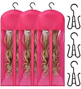 3PCS Extra Long Wig Bags with Hanger - Hair Extension Holder & Storage (31.5 Inch)