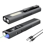 Acoszero EDC Flat Flashlight 4 in 1 Pocket Magnetic Flashlight High Lumens Work Light with Green ...